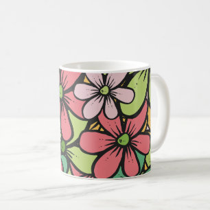 Keramik-Tasse 'Florale Eleganz' Kaffeetasse