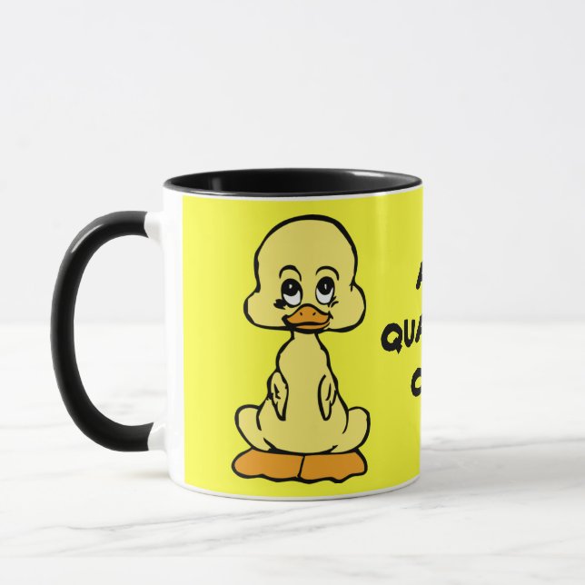 KERAMIK Tasse mit gelbem Entenring (Links)
