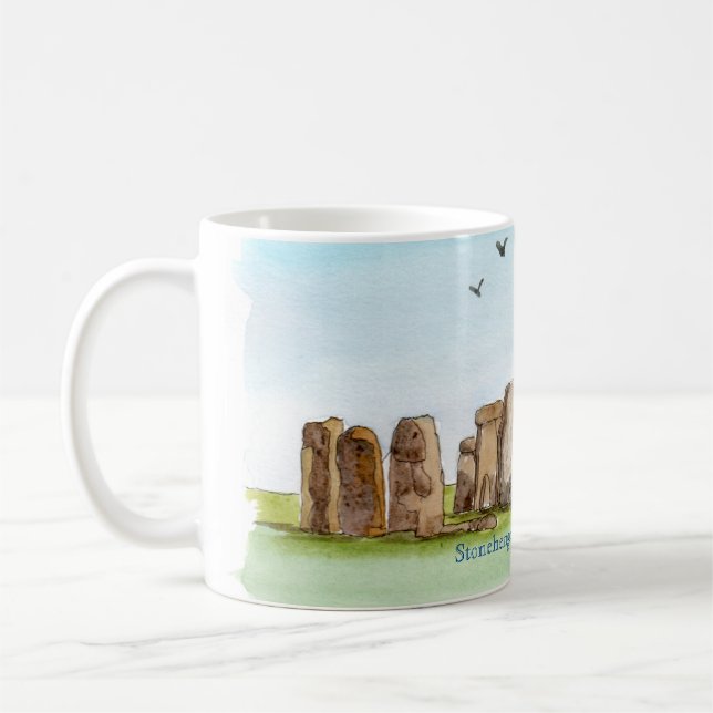 Keramik Tasse mit Stonehenge Design (Links)