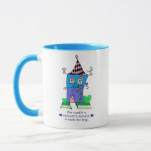 Keramik-Tasse - Weg zum Haus eines Freundes