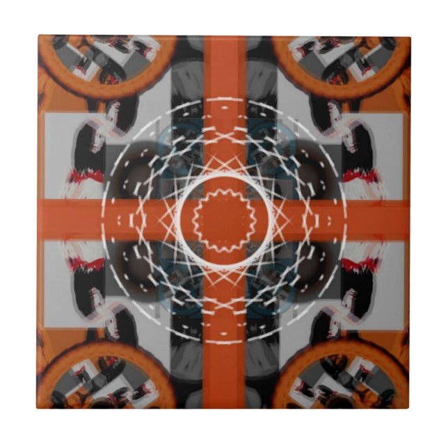 Keramik Tile (Adelaide's Orangenrotator) Fliese (Vorderseite)