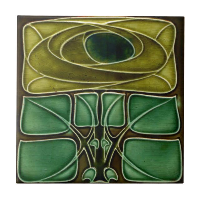Keramik Tile-Art-Nouveau Florenz-Antiquitätenwall Fliese (Vorderseite)