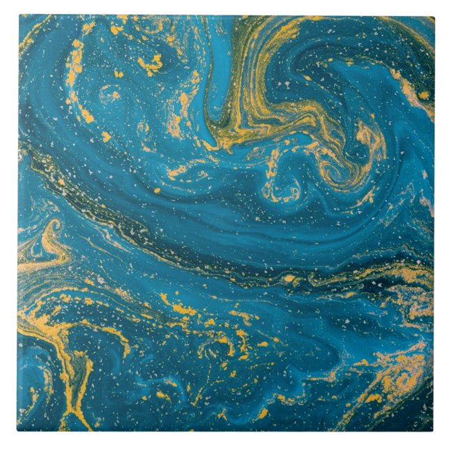 Keramik Tile aus blauem Marmor Fliese (Vorderseite)
