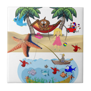 Keramik Tile Beach Crabs Sand Fliese