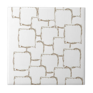 Keramik Tile Beige Abstrakte Quadrate Fliese