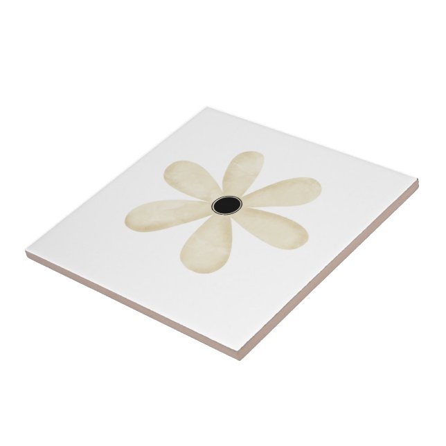 Keramik Tile Beige Blume Floral Fliese (Seite)