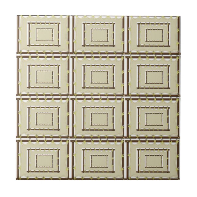 Keramik Tile Beige Brown Fliese (Vorderseite)