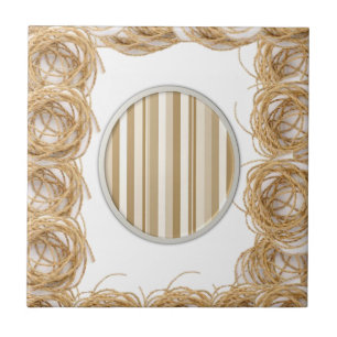 Keramik Tile Beige Rope Strip Fliese