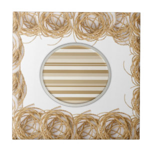 Keramik Tile Beige Rope Strip Fliese