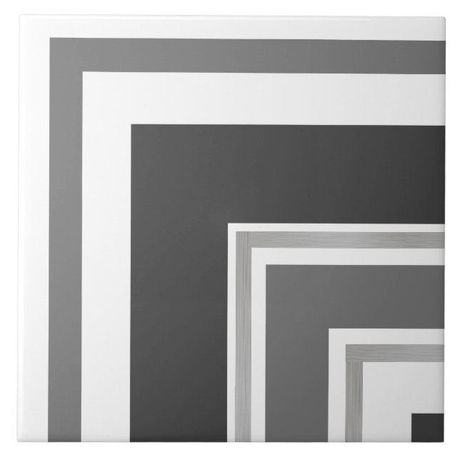 Keramik Tile - Coole Graue Silver Split Corner Fliese (Vorderseite)