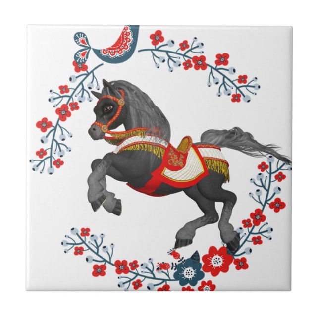 Keramik Tile Country Horse Fliese (Vorderseite)