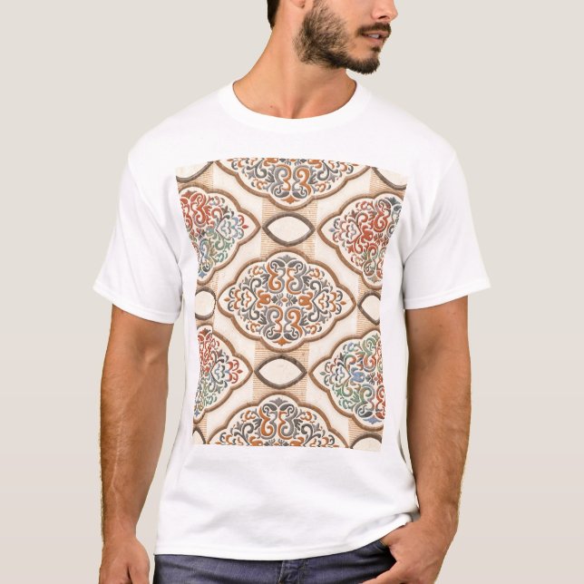Keramik Tile: Dekoration der Kunstmauer T-Shirt (Vorderseite)