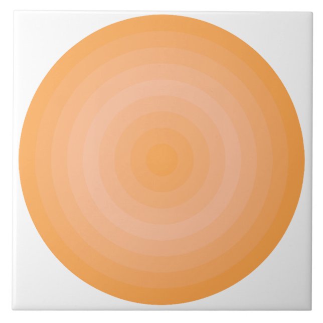 Keramik-Tile der Orange Fuzzy Peach Circles Fliese (Vorderseite)