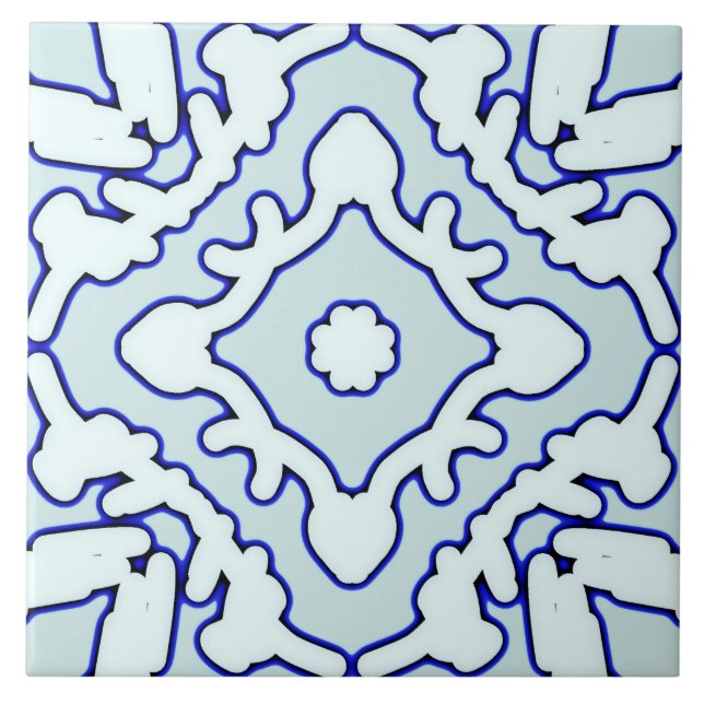 Keramik Tile, Ein aquamarines klassisches Design C Fliese (Vorderseite)
