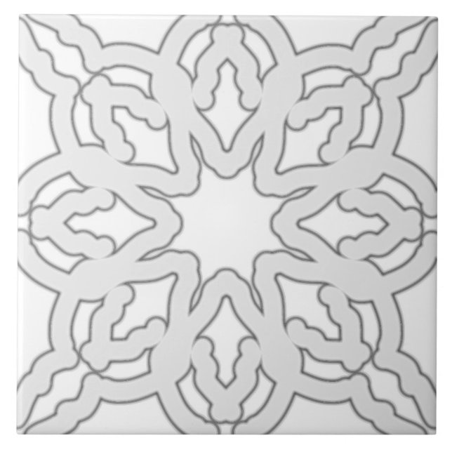 Keramik Tile, Ein elegantes, grau-klassisches Desi Fliese (Vorderseite)