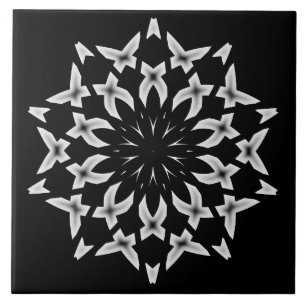 Keramik Tile, ein elegantes Schwarz-Weiß-Design Fliese