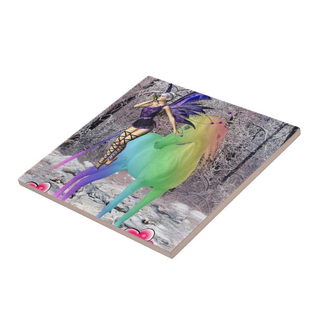 Keramik Tile Fairy Pony Fliese (Seite)