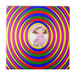 Keramik Tile farbige Streifen Kreis Fliese