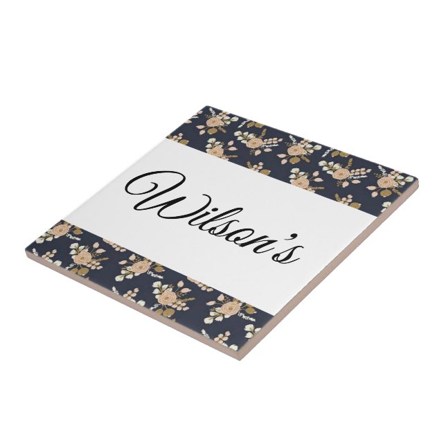 Keramik Tile Floral Fliese (Seite)