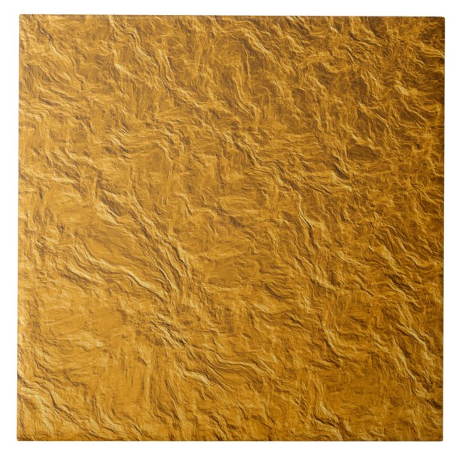 Keramik Tile - Gold Leaf texturiert Fliese (Vorderseite)