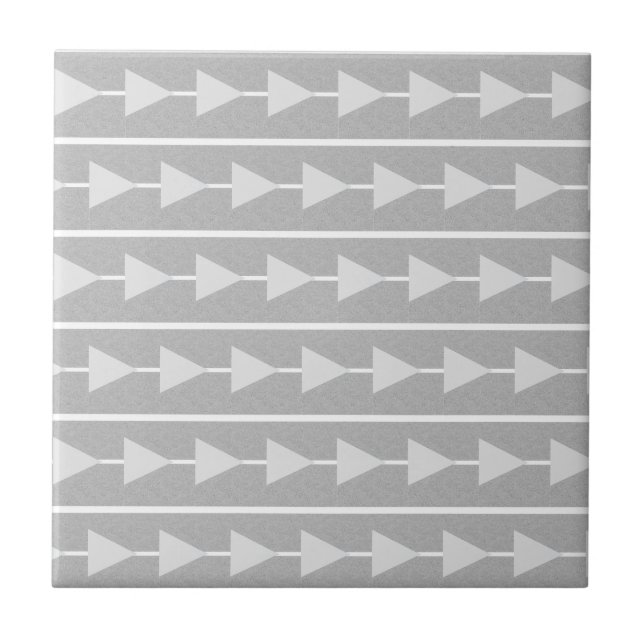 Keramik Tile Gray Arrows Fliese (Vorderseite)
