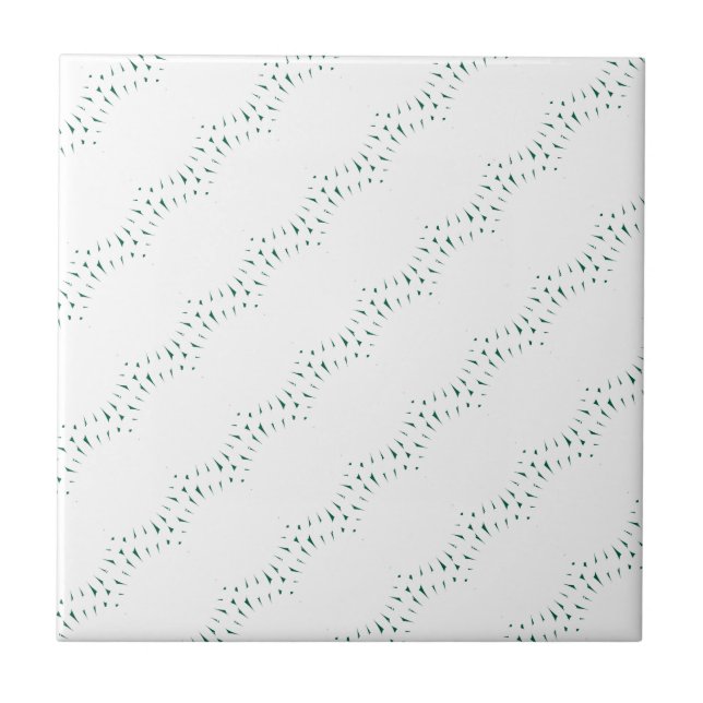 Keramik Tile Green White Sun Fliese (Vorderseite)