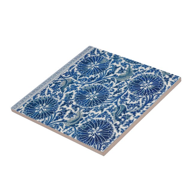Keramik Tile Hübsche antike chinesische Muster Blu Fliese (Seite)