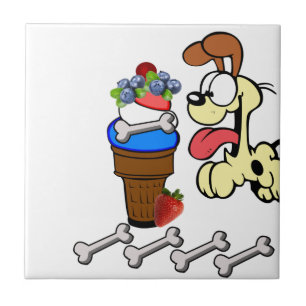 Keramik Tile Hunde Frucht Fliese