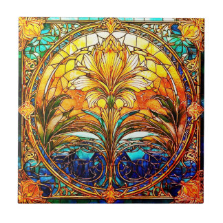 Keramik Tile im Jugendstil Fliese