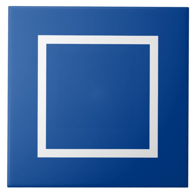 Keramik Tile in Blau und Weiß - (1) Fliese (Vorderseite)