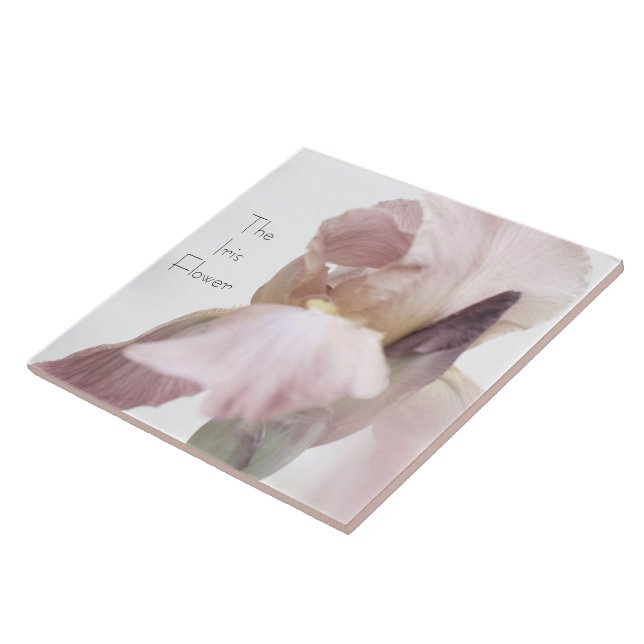 Keramik Tile Iris Blume Rosa/Lila Fliese (Seite)