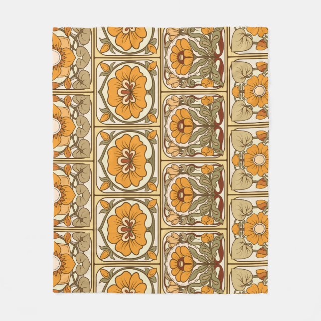 Keramik Tile: Jugendstil. Fleecedecke (Vorderseite)
