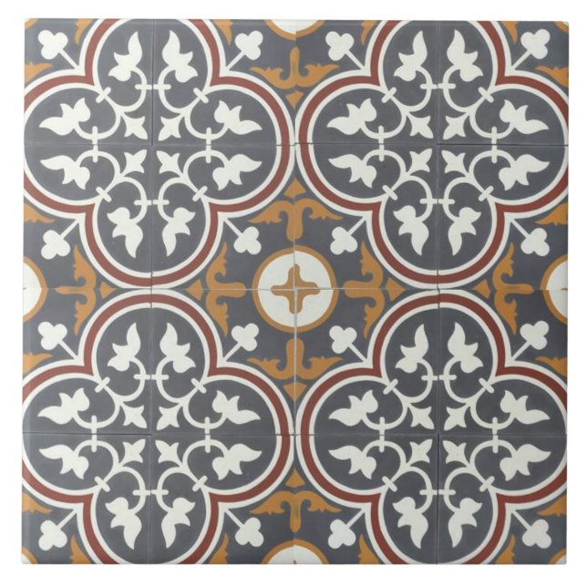 Keramik Tile - Jugendstil Fliese (Vorderseite)