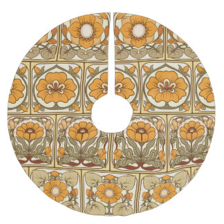 Keramik Tile: Jugendstil. Polyester Weihnachtsbaumdecke