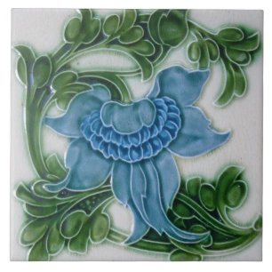 Keramik Tile - Jugendstil Vintage Aussicht Fliese