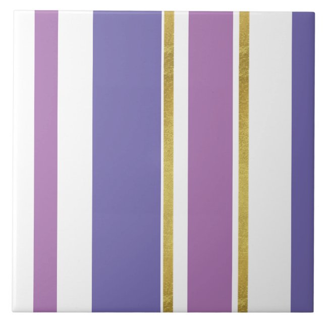 Keramik Tile - Lilac mit Goldspalte Fliese (Vorderseite)