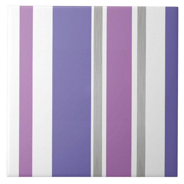 Keramik Tile - Lilac mit Silberteiler Fliese (Vorderseite)