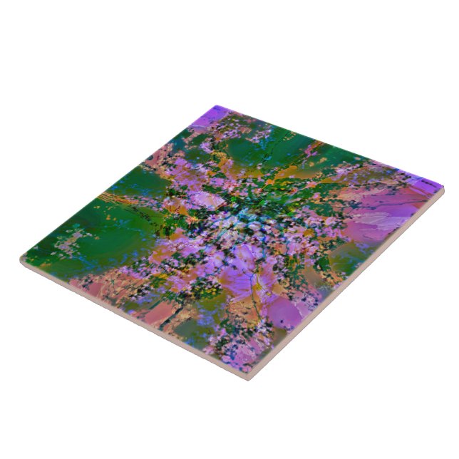 Keramik-Tile mit flüssigen Farben Fliese (Seite)