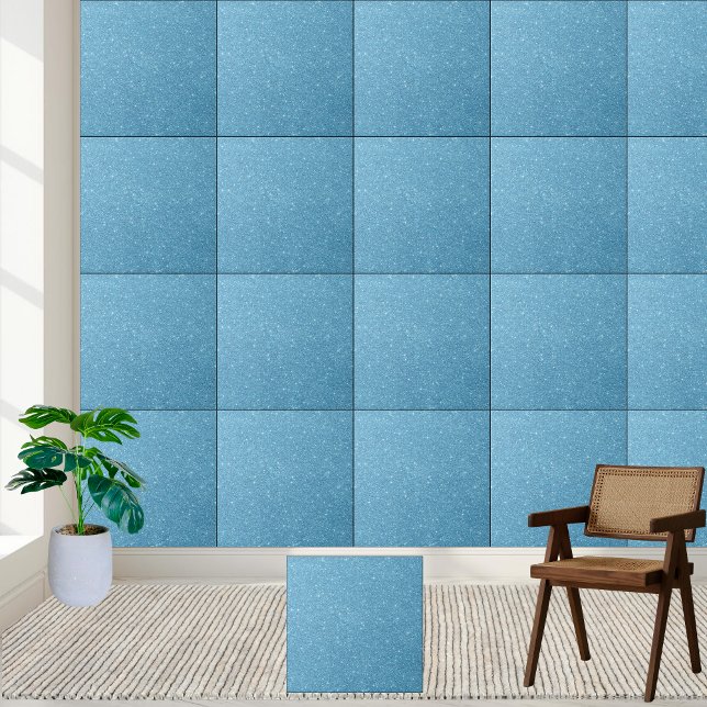 Keramik-Tile mit hellblauer Glitzer Fliese (Sparkling Light Blue Glitter Ceramic Tile)