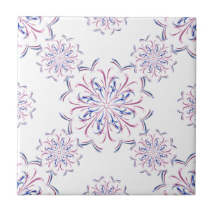 Keramik Tile Rosa und Blau Fliese