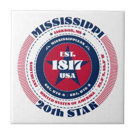 Keramik Tile Rot, Weiß und Blau Fliese