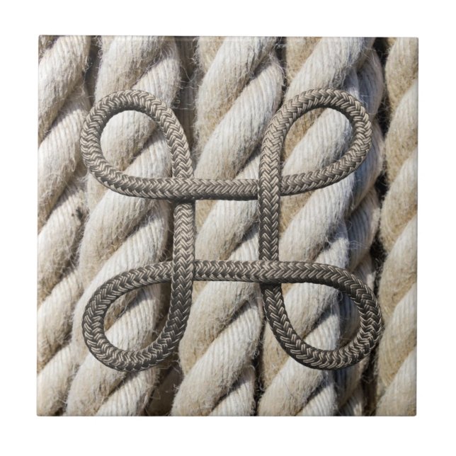 Keramik Tile Rustic Rope Nature Country Fliese (Vorderseite)