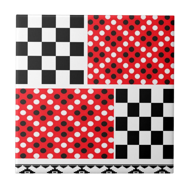 Keramik Tile Rustikal Rot Abstrakt Fliese (Vorderseite)