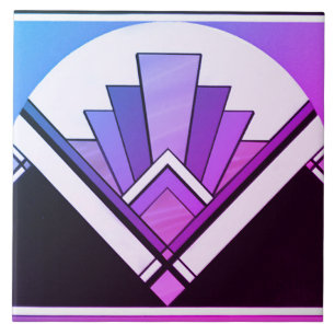 Keramik Tile - Sangria Art Deco Ventilator Design  Fliese