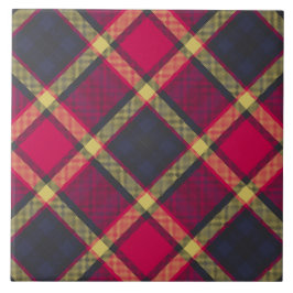 Keramik Tile - Schottischer Tartan Fliese