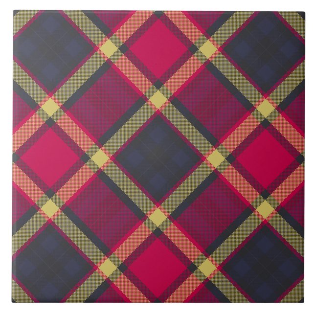 Keramik Tile - Schottischer Tartan Fliese (Vorderseite)