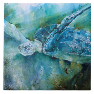 Keramik Tile Sea Turtle Fliese