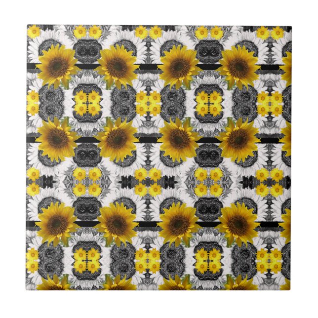 Keramik Tile Sonnenblume Fliese (Vorderseite)