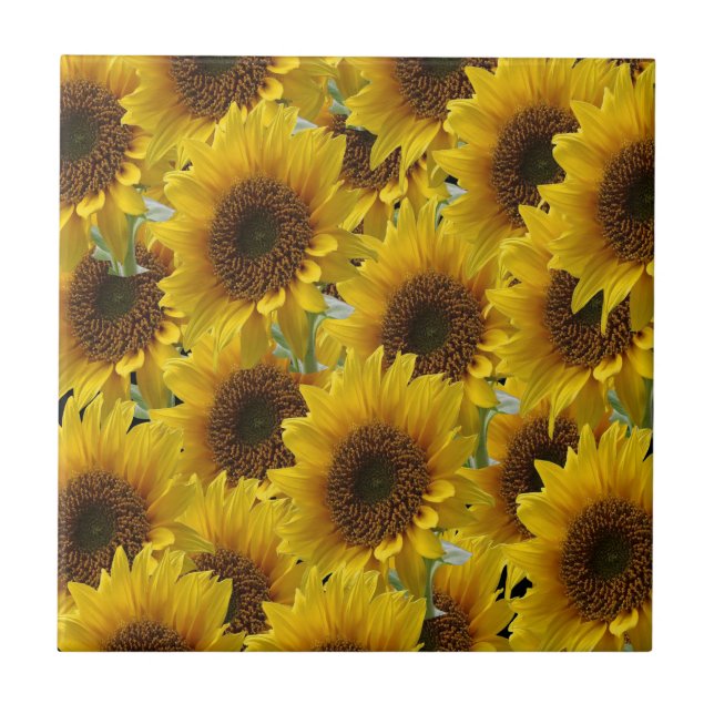 Keramik Tile Sonnenblume Fliese (Vorderseite)