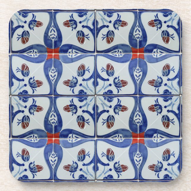 Keramik Tile Style Muster Getränkeuntersetzer (Vorderseite)